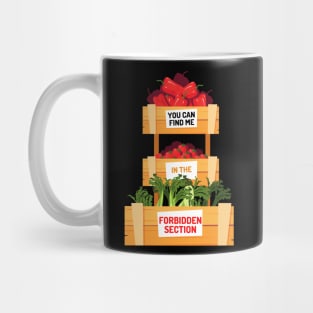 Funny Vegan Veggies Forbidden Section Mug